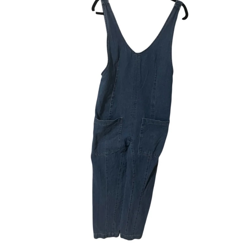 Happily Grey Oversized Denim Jumpsuit Overalls Coveralls Size XS adjustable Fall